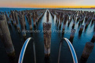 princess pier in melbourne australia during sunset in summer