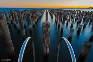 princess pier in melbourne australia during sunset in summer
