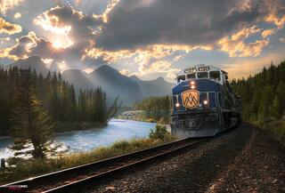 rocky mountaineer morants curve summer evening 