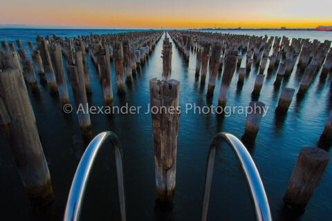 princess pier in melbourne australia during sunset in summer