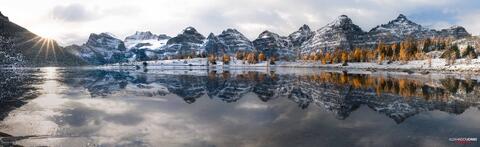 Minnistima Lake during sunrise in fall