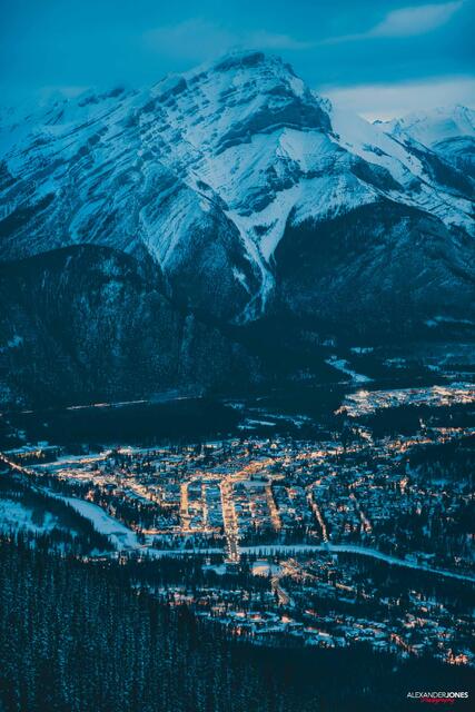 Banff Under Moonlight print
