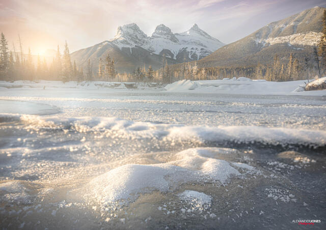 Three Sisters Winter Morning print