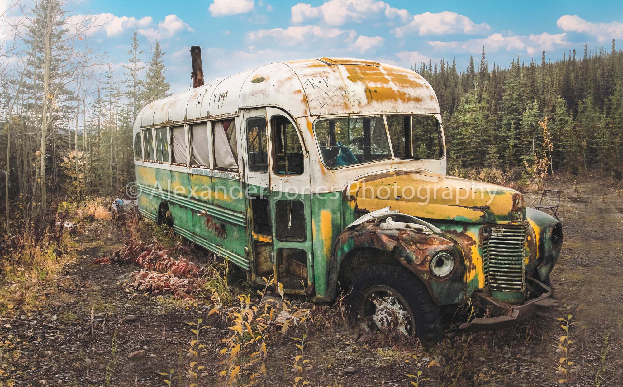 Into the Wild Bus - Spirit Magic Bus 142 situated on the stampede trail in Alaska from Into The Wild movie